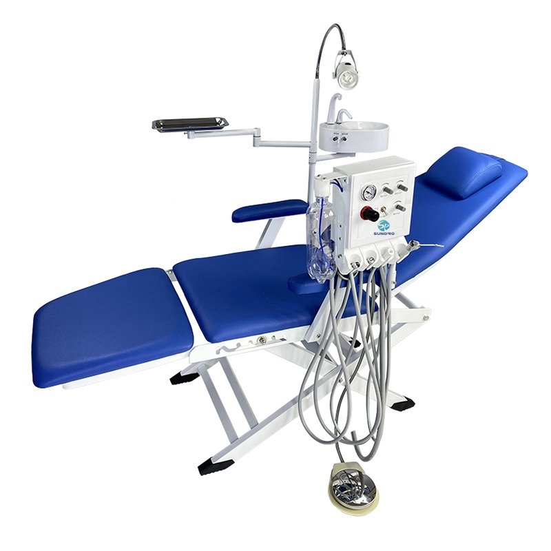 Other Dental Equipments New Arrival Dental Unit Chair Wooden Case CE Cheap Price Foldable Mobile Portable Dental Chair Class II