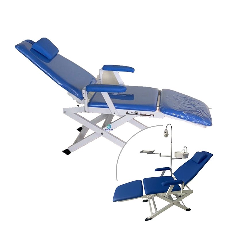 Other Dental Equipments New Arrival Dental Unit Chair Wooden Case CE Cheap Price Foldable Mobile Portable Dental Chair Class II