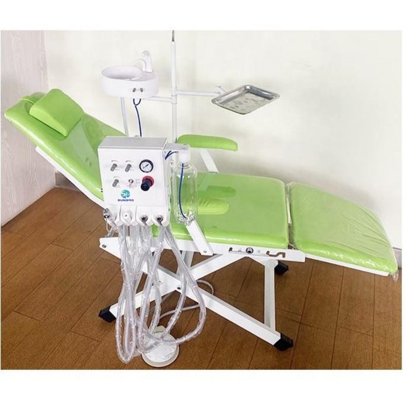 Other Dental Equipments New Arrival Dental Unit Chair Wooden Case CE Cheap Price Foldable Mobile Portable Dental Chair Class II