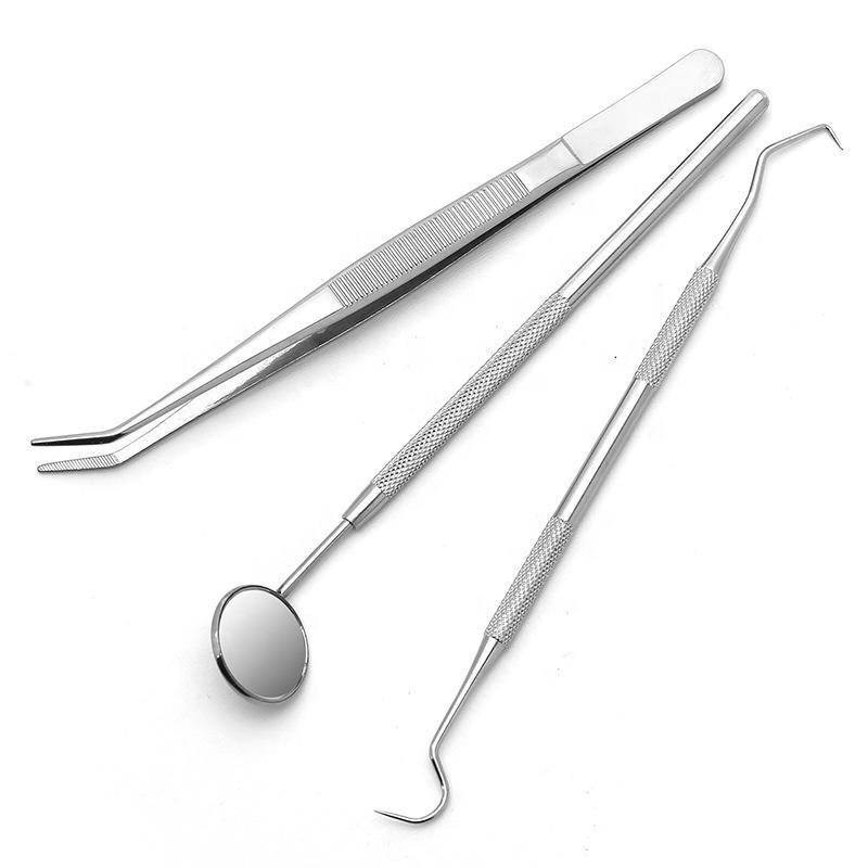 Dental Tools 3 PECS Dental Hygiene Kit Plaque and Tartar Remover, Tooth Pick, Dental Scale for Teeth with Mouth Mirror