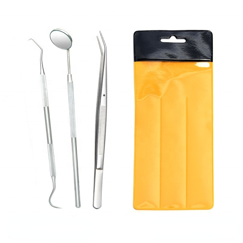 Dental Tools 3 PECS Dental Hygiene Kit Plaque and Tartar Remover, Tooth Pick, Dental Scale for Teeth with Mouth Mirror