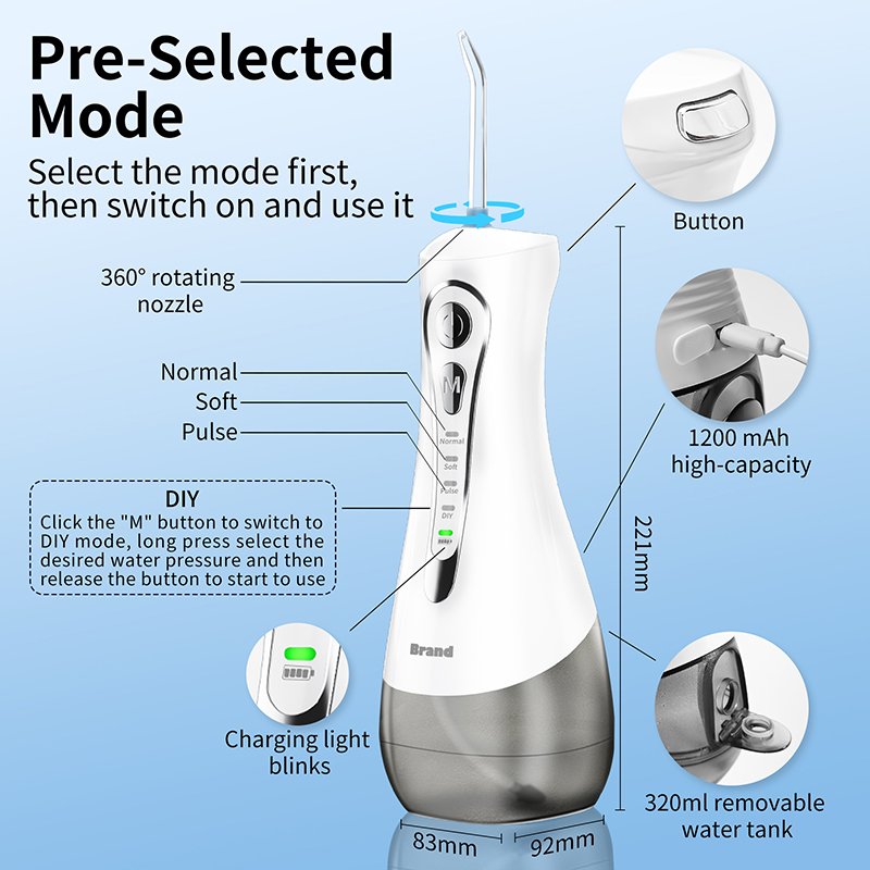 Water Pick Braces Orthodontic Jet Tooth Mini Electric Waterfloss Oral Irrigator Water Dental Flosser For Teeth Water Flosser