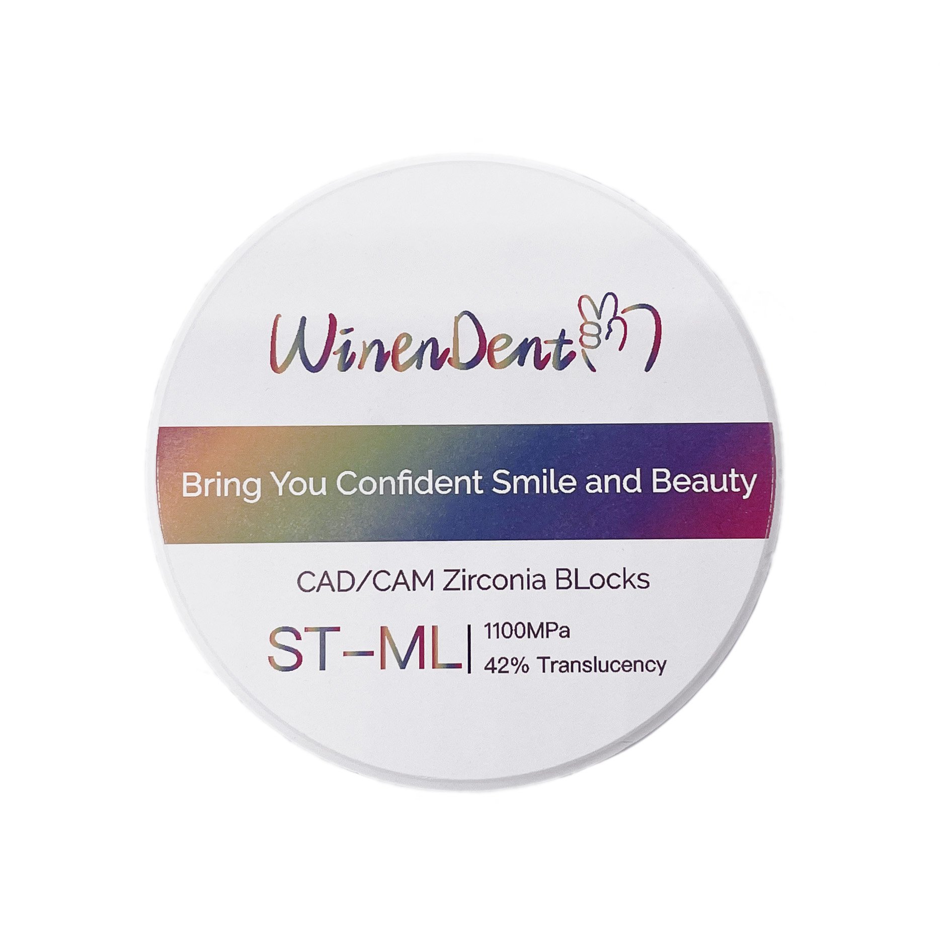 ST-ML 95MM 16MM Dental Zirconia Blocks dental zirconia blank for CAD/CAM Milling Machines