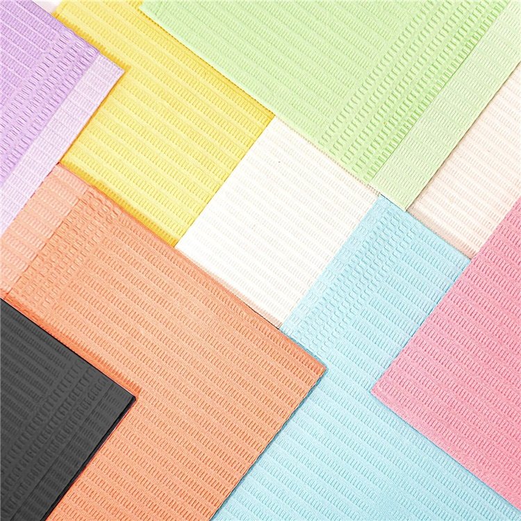 Best Price Disposable 2 ply tissue waterproof pink dental bib for other dental equipments