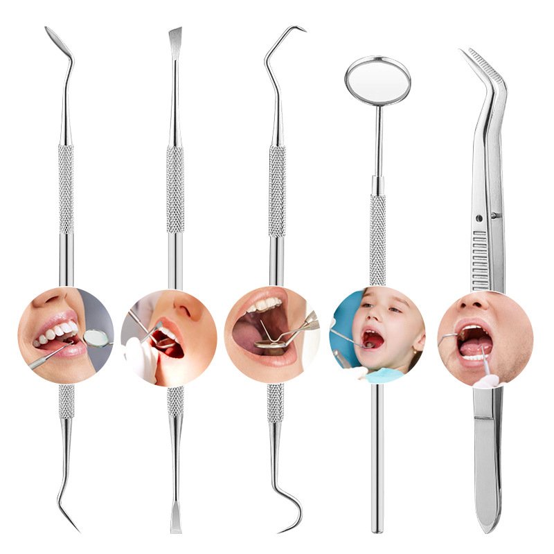 Professional Teeth Cleaning Oral Care Kit Tooth Pick Dental Mirror Tartar Scraper Dental Probe Dental Scaler Dental Tools Kit