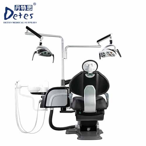 Black edition Dental unit and Dental chair with TWO LED lamp Dark Knight with CE ISO Approval dental unit prices