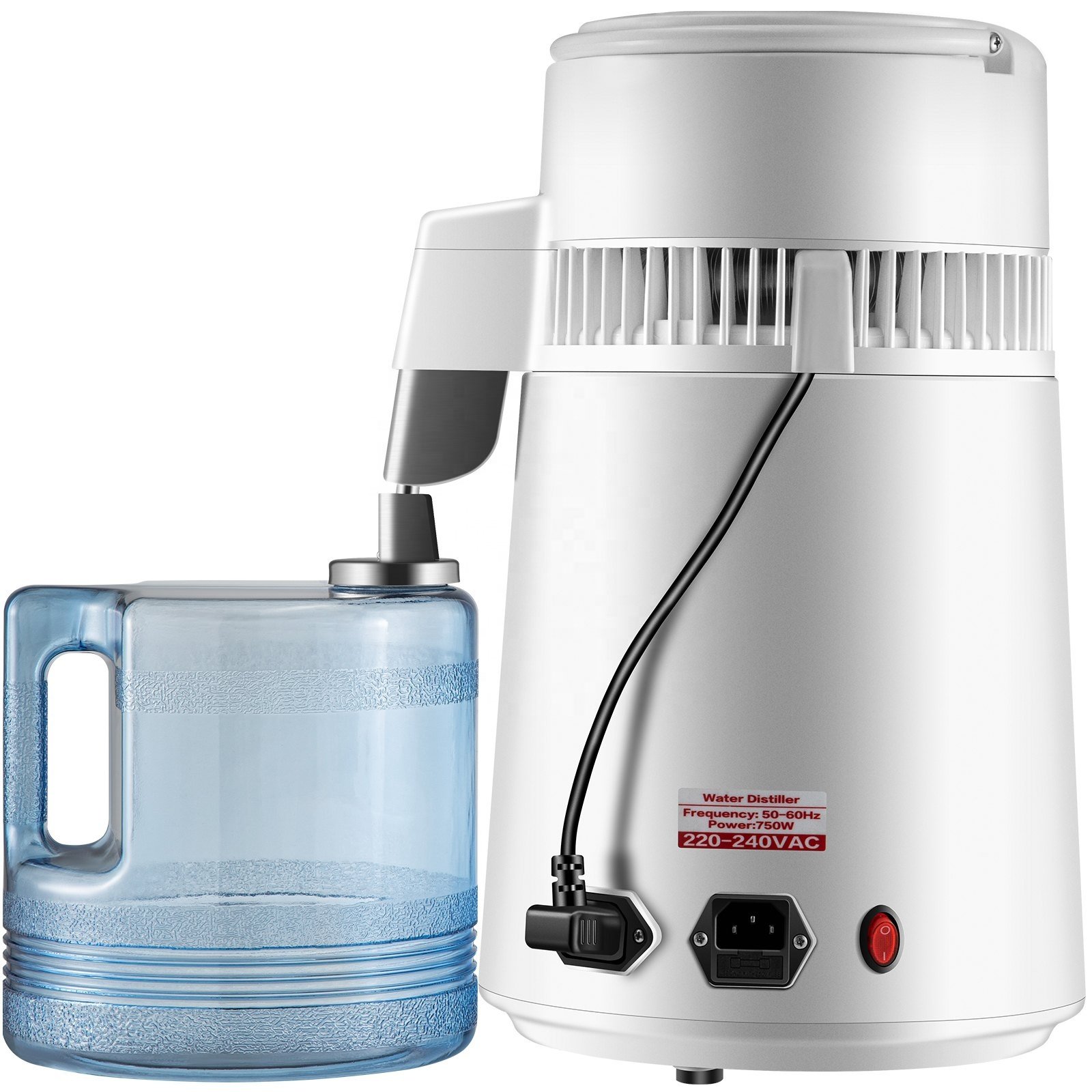 4L Distilled water machine Dental / clinic / home / laboratory water distiller Stainless steel distilled water device