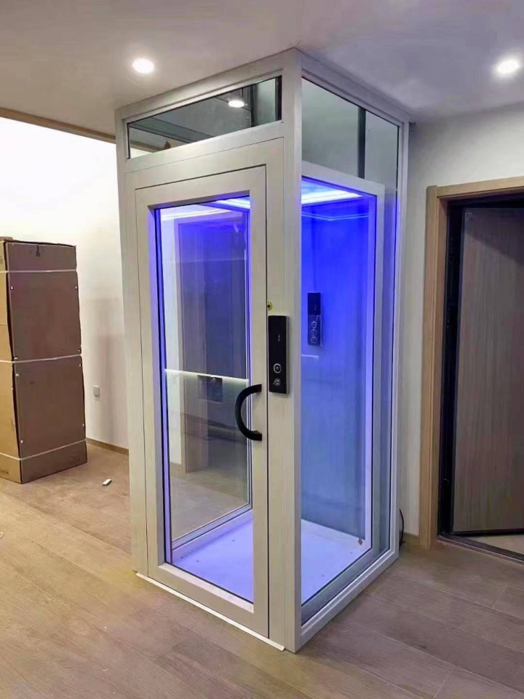 Shopping mall small home safety lifts and elevators stairs with glass construction hoists disabled lifting platforms for older