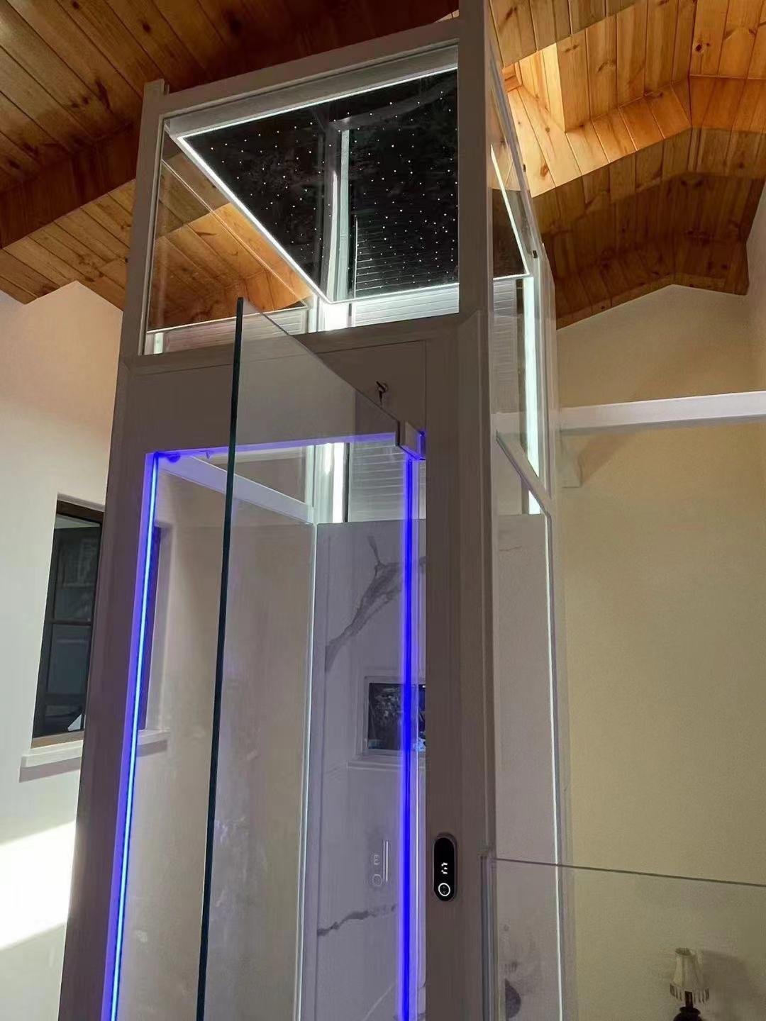 Shopping mall small home safety lifts and elevators stairs with glass construction hoists disabled lifting platforms for older