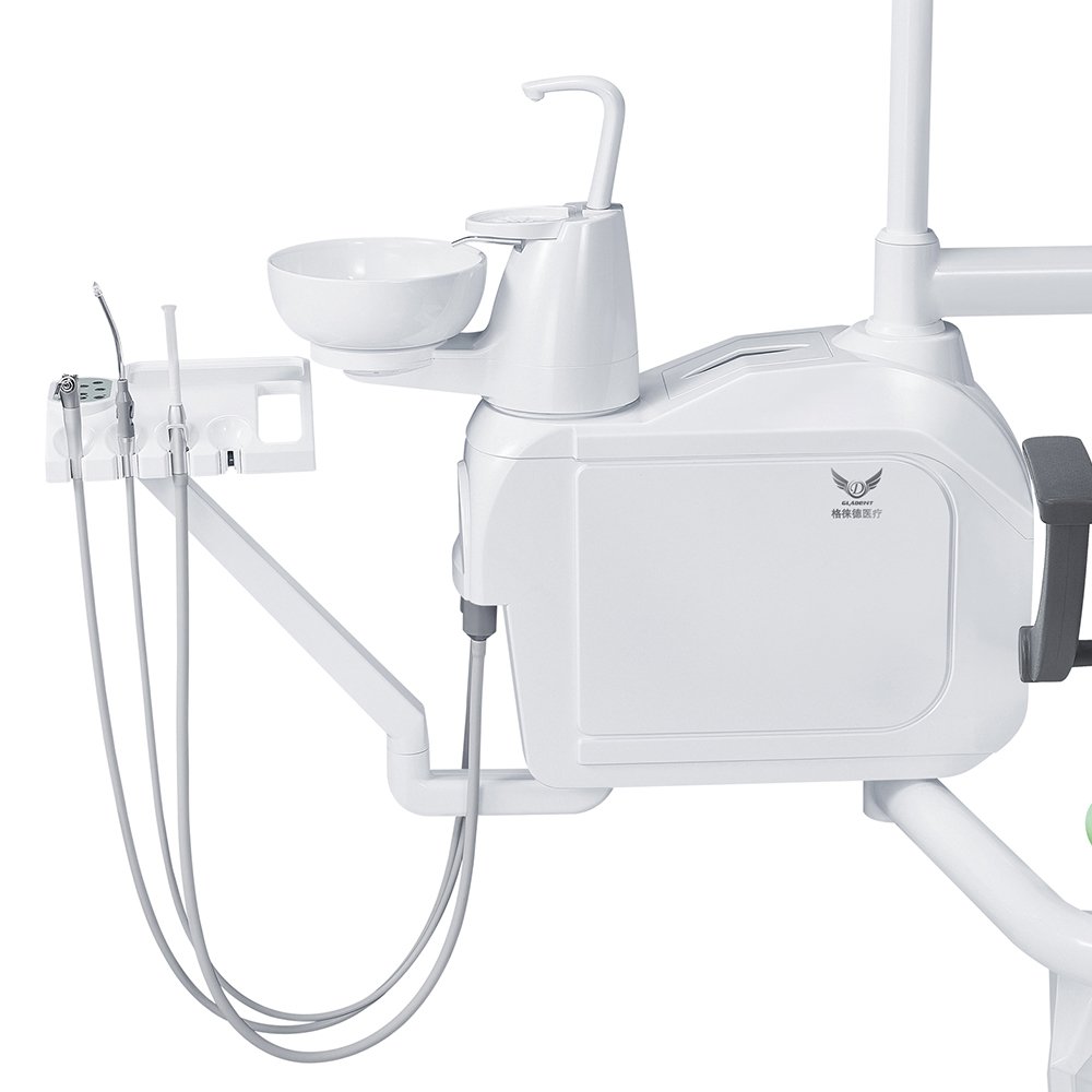 economic dentist equipment with dental lamp and doctor tray