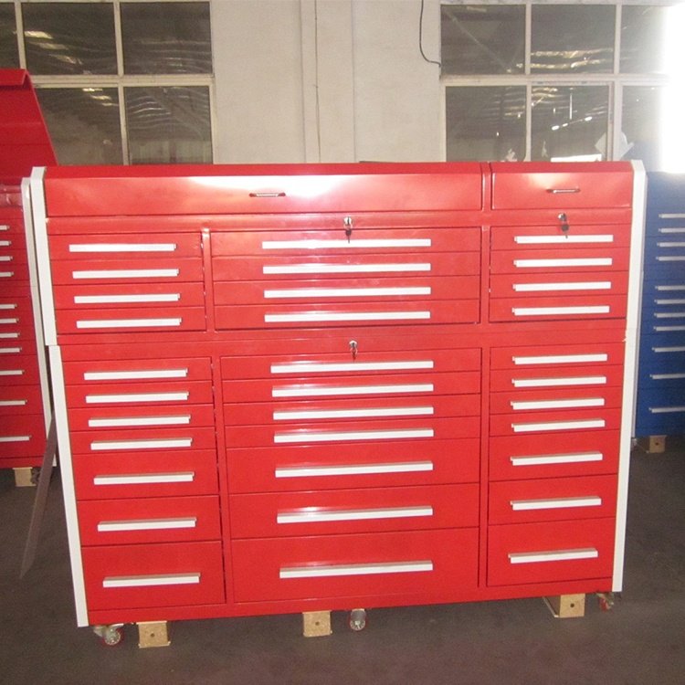 BOF Workshop Metal Tool Trolley Galvanized Steel Garage Cabinet Tool Sets With Handle And Wheels