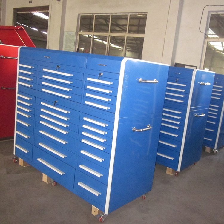 BOF Workshop Metal Tool Trolley Galvanized Steel Garage Cabinet Tool Sets With Handle And Wheels