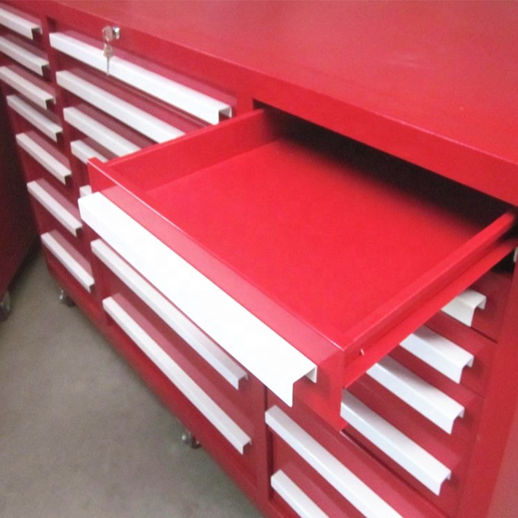 BOF Workshop Metal Tool Trolley Galvanized Steel Garage Cabinet Tool Sets With Handle And Wheels