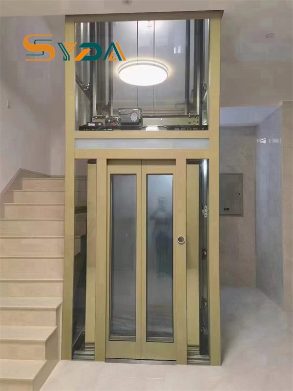 Small 3 person glass lift luxury small home villa lifts and elevators for warehouse buildings older make in China with god price