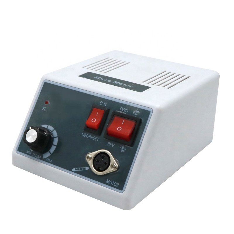 Dental Equipment 35,000 RPM Micromotor with 102 Pedal Dental Lab Products Plastic White with Black Online Technical Support