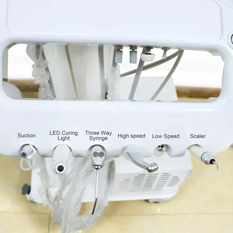 full set Dental Mobile Turbine Portable Workbench with Air Pump Scaler Curing light Machine