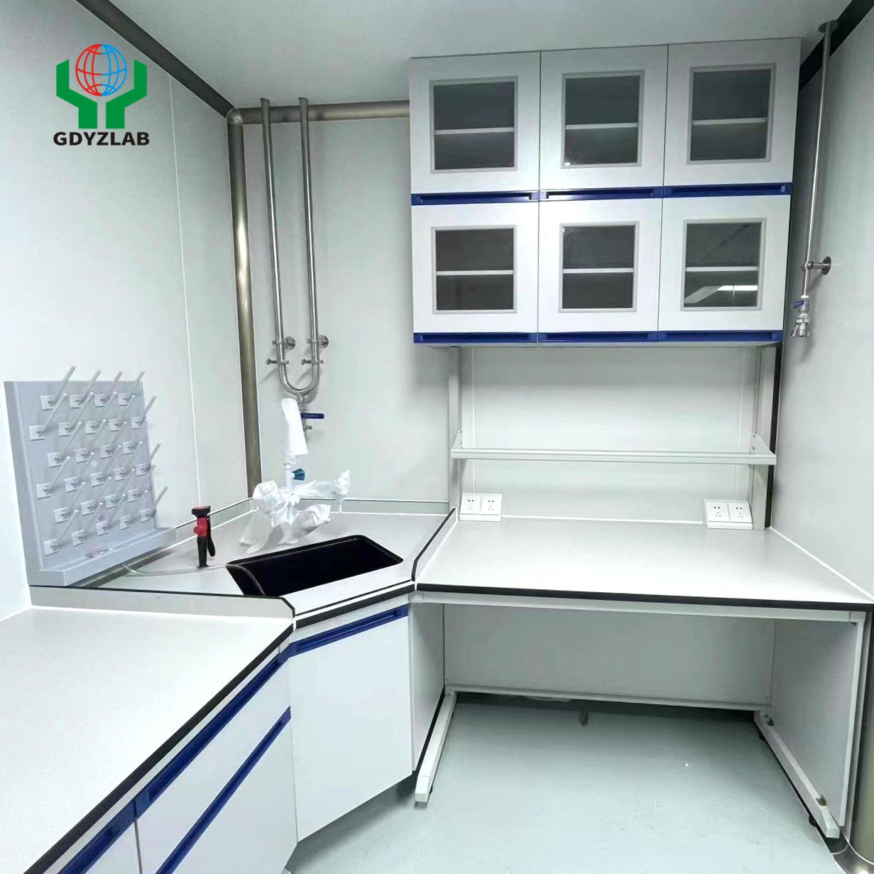 stainless steel working bench Hot selling premium quality Steel and Wood Wall Bench Experimental Bench for Lab School Chemistry