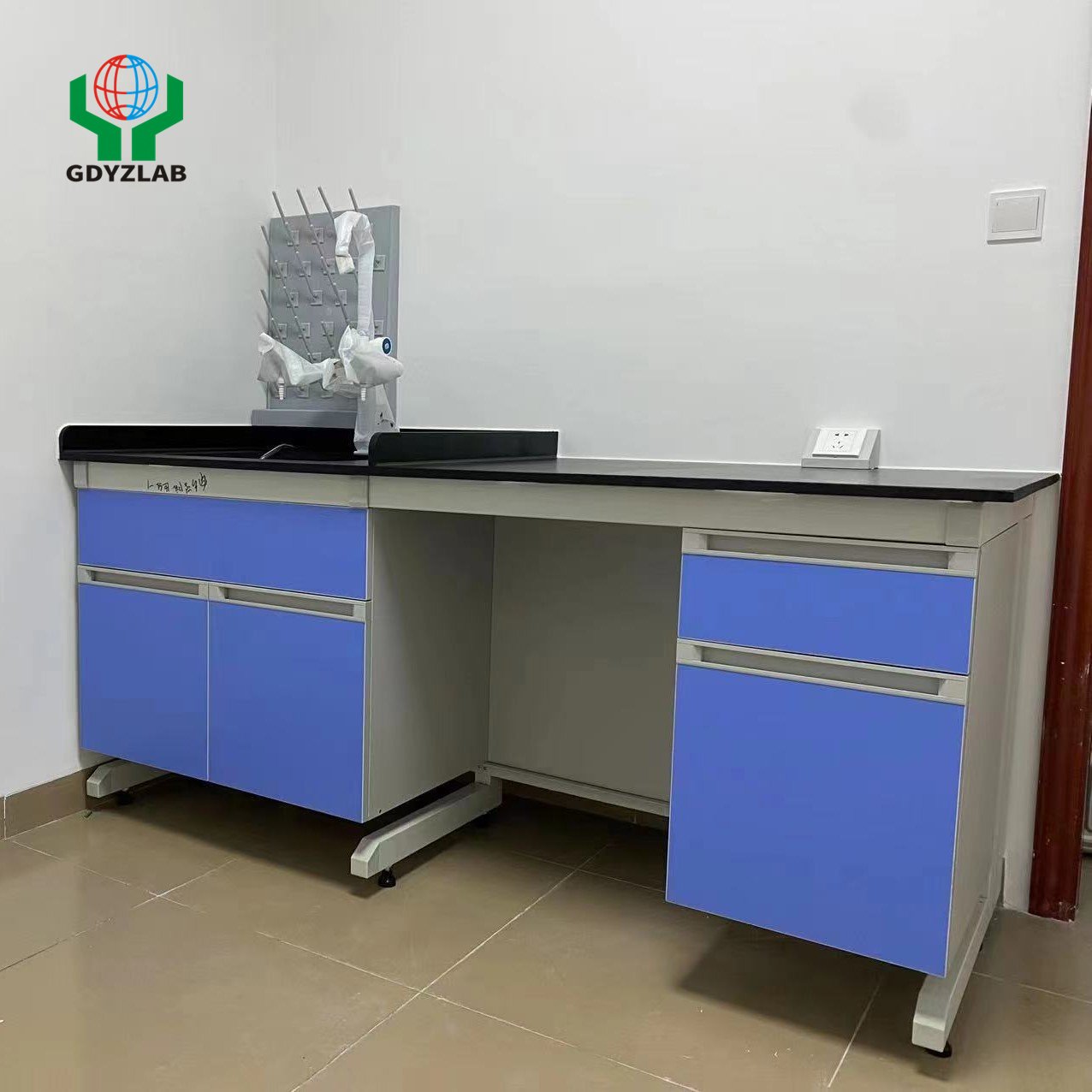 stainless steel working bench Hot selling premium quality Steel and Wood Wall Bench Experimental Bench for Lab School Chemistry