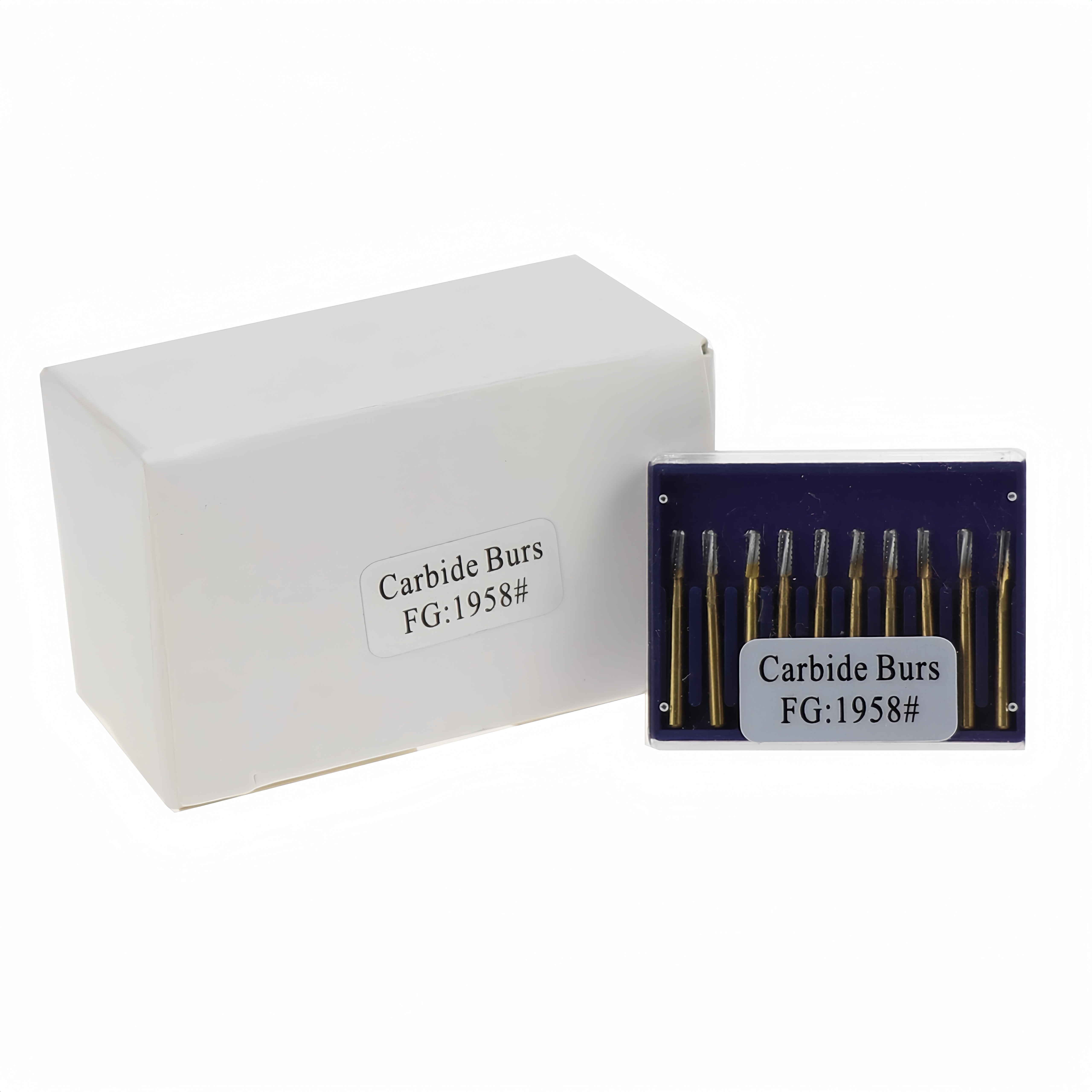 Dental Endo Rotary File Tungsten Carbide Burs High Speed Gold