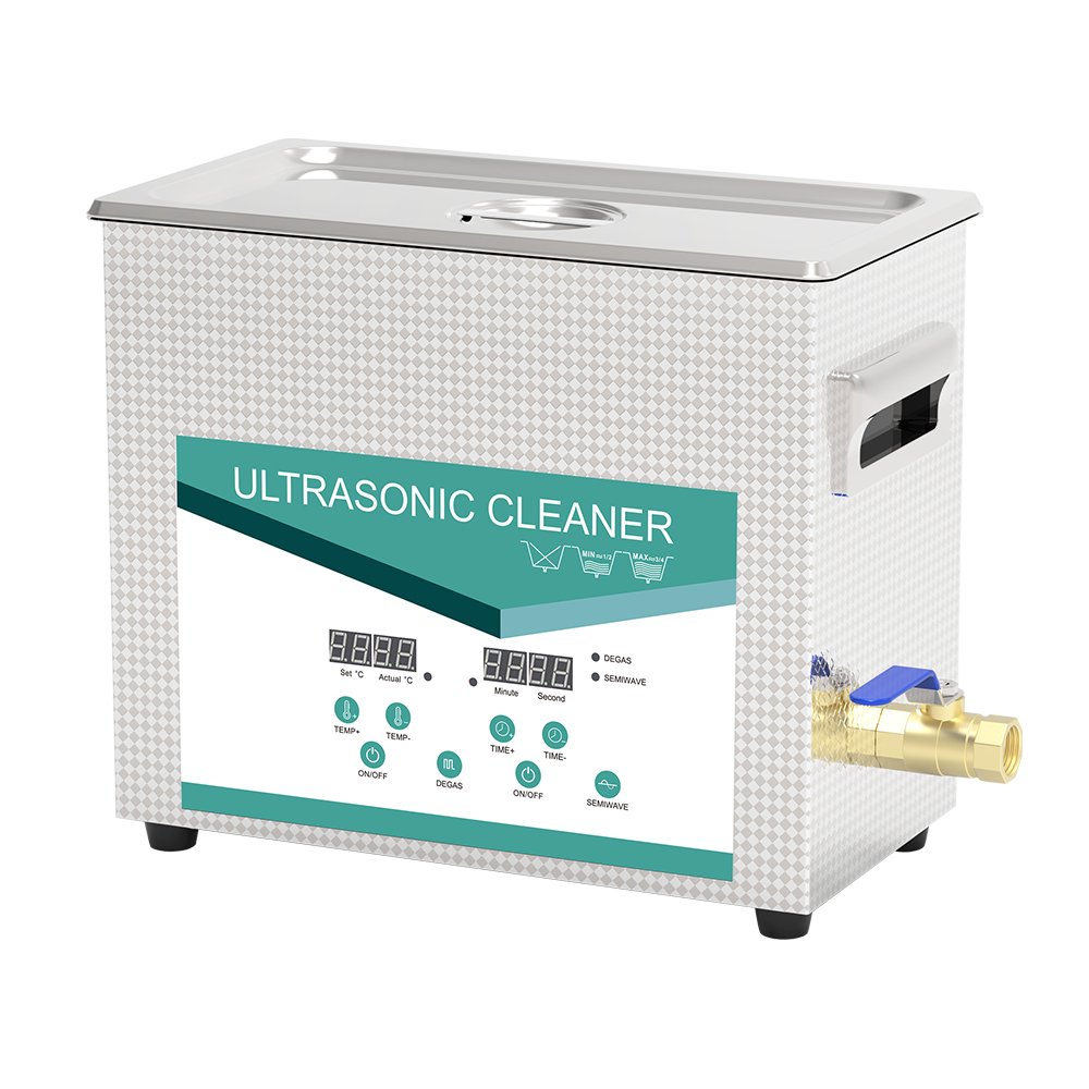 For dental instruments tools cleaning equipment ultrasonic ultrasound 6.5L digital with drainage heater 300w