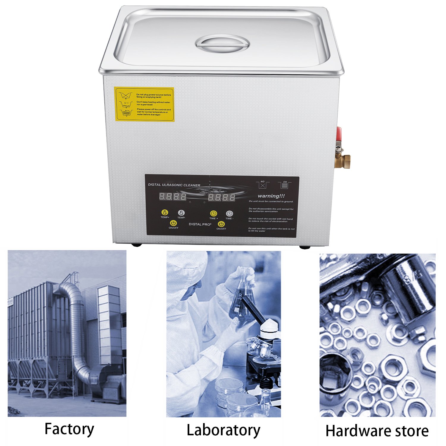 2 years warranty 2-30L Smart touch control digital Ultrasonic cleaner for Dental hardware parts ultrasonic washing machine