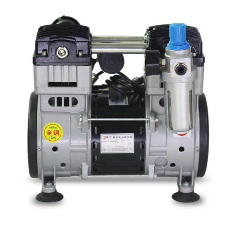 Silent 12v 24v DC AC 1hp 2hp portable oilless oil free vacuum pump tank for medical dental CNC Lab milking machine