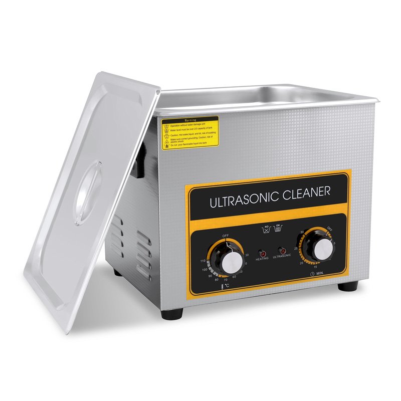 Ultrasonic Cleaner 10L Stainless Steel Bath 360W Mechanical Timer Industrial Equipment 220V Lab Dental Sonic Washer