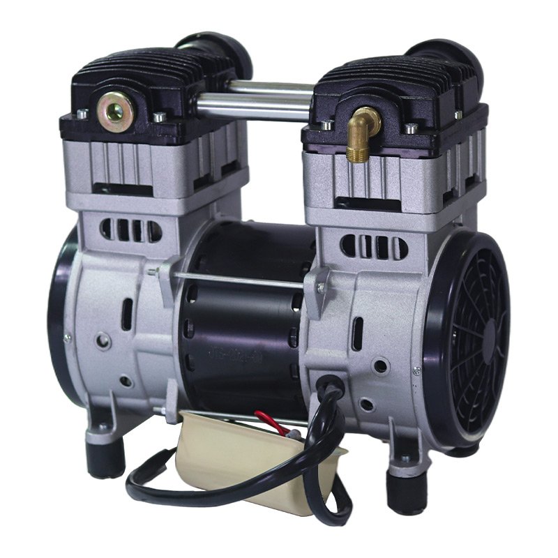 JD Silent 2hp 1500w paint sprayer oilless dental industrial motor pump mini piston oil free air compressor head