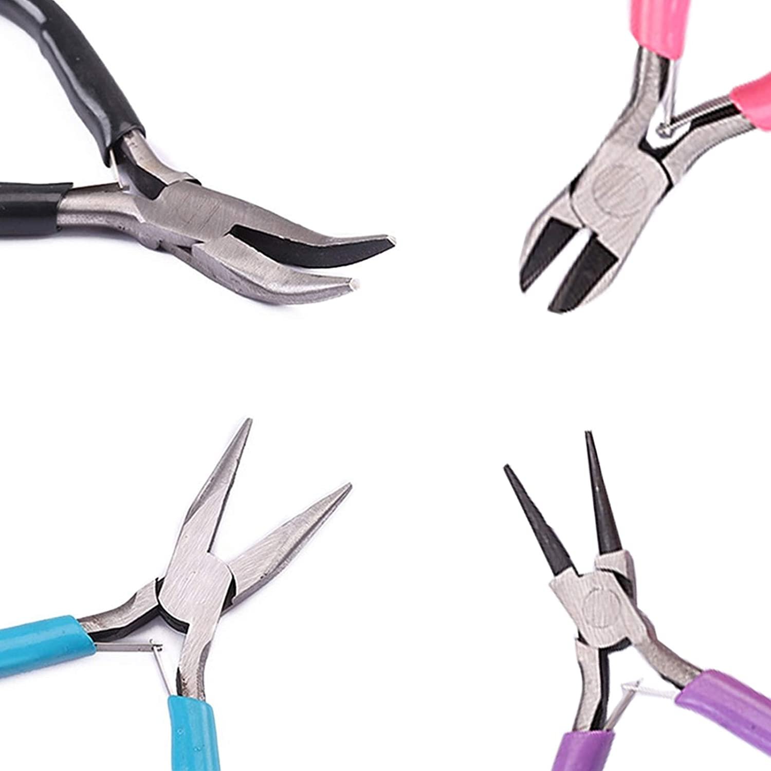 Jewelry Pliers Pink Handle Anti slip Splicing and Fixing Jewelry Pliers Tools Equipment Kit for DIY jewellery Accessory plier