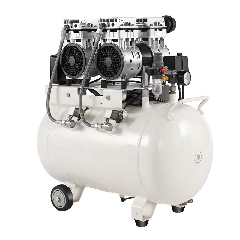 High quality new air pressure pump set dryer compressor air pressure pump oil free 2HP 50L dental chair oil free compressor