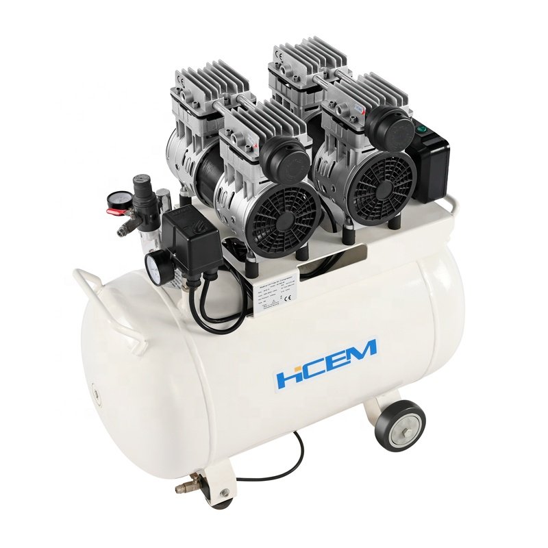 High quality new air pressure pump set dryer compressor air pressure pump oil free 2HP 50L dental chair oil free compressor