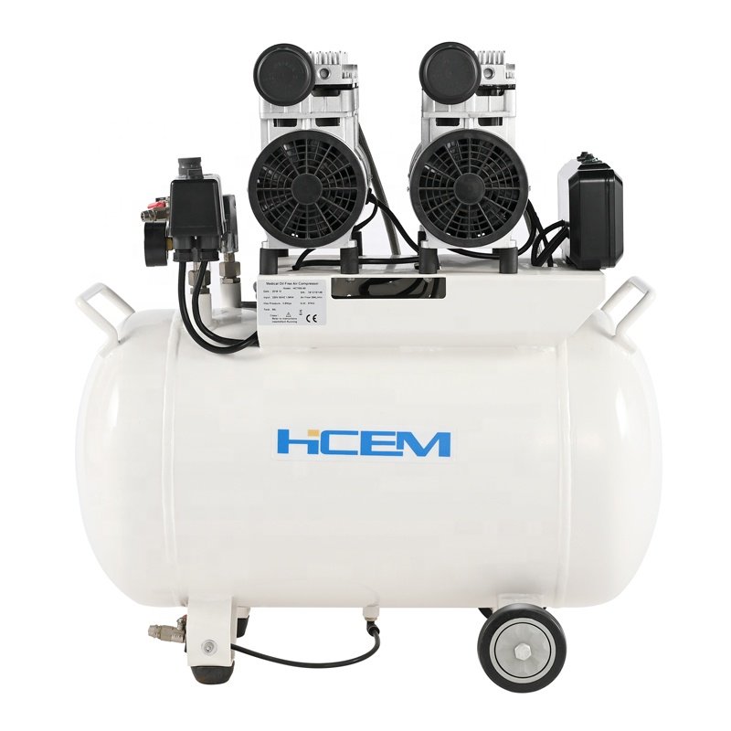 High quality new air pressure pump set dryer compressor air pressure pump oil free 2HP 50L dental chair oil free compressor