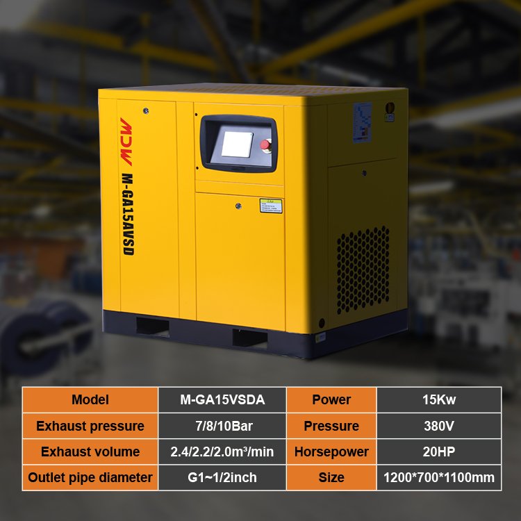2024 Hot Sale 15KW 20HP VSD Air Compressor 1000 Liter 220V/380V/415V 50HZ/60HZ Air Compressor Machine Dental compressor