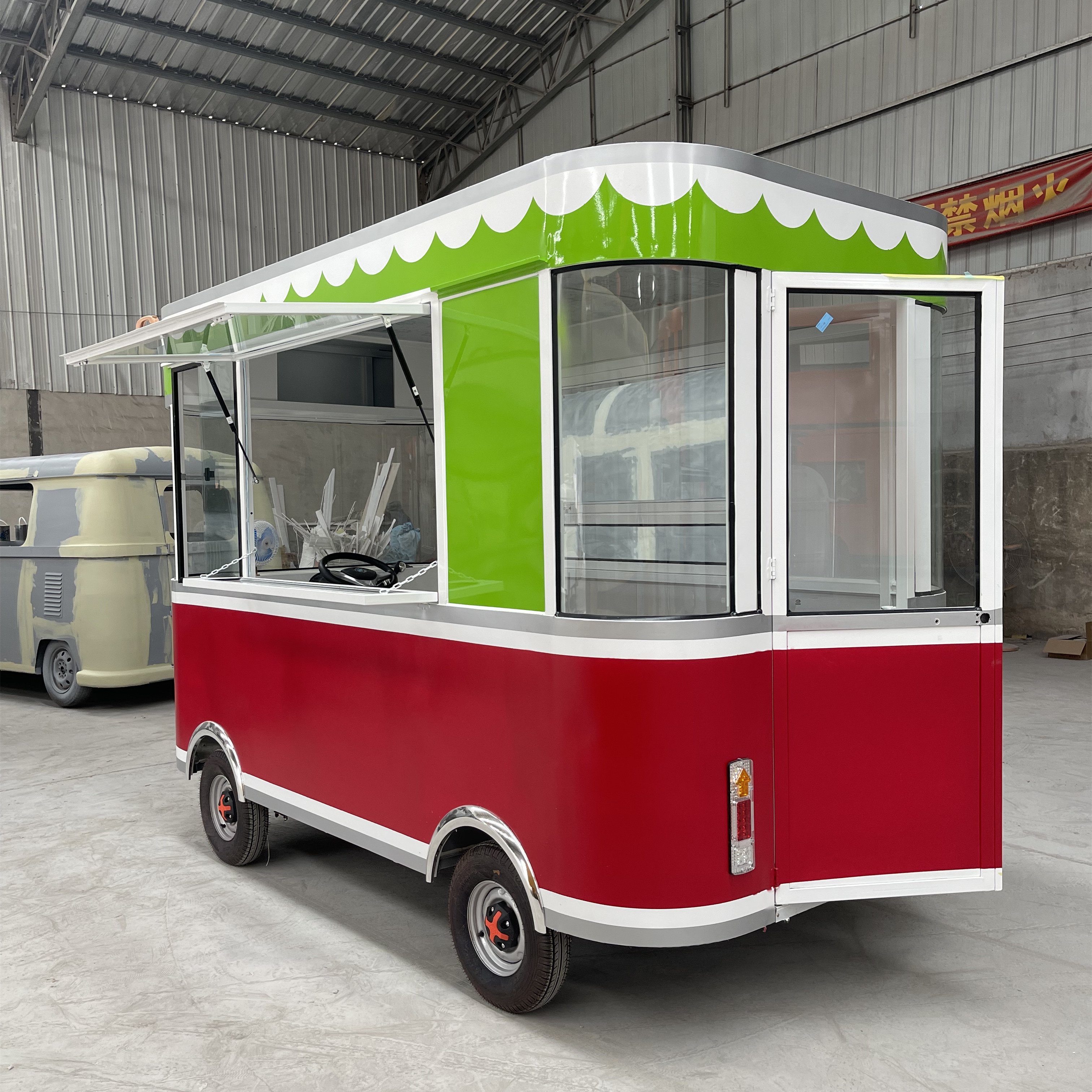 Factory outlet hot selling multipurpose electric mobile complete kitchen equipment fast food snack catering van truck cart