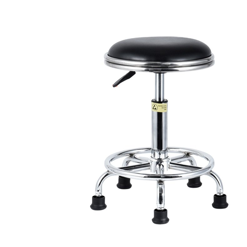 High Quality Customized Laboratory Equipment Mental Leg office chair Leather Lab Stool
