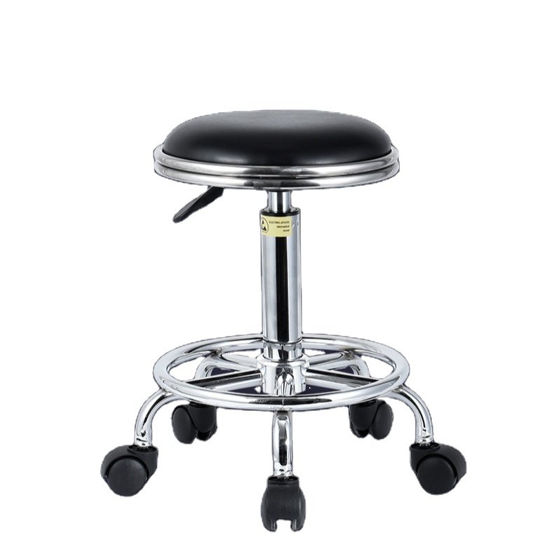 High Quality Customized Laboratory Equipment Mental Leg office chair Leather Lab Stool