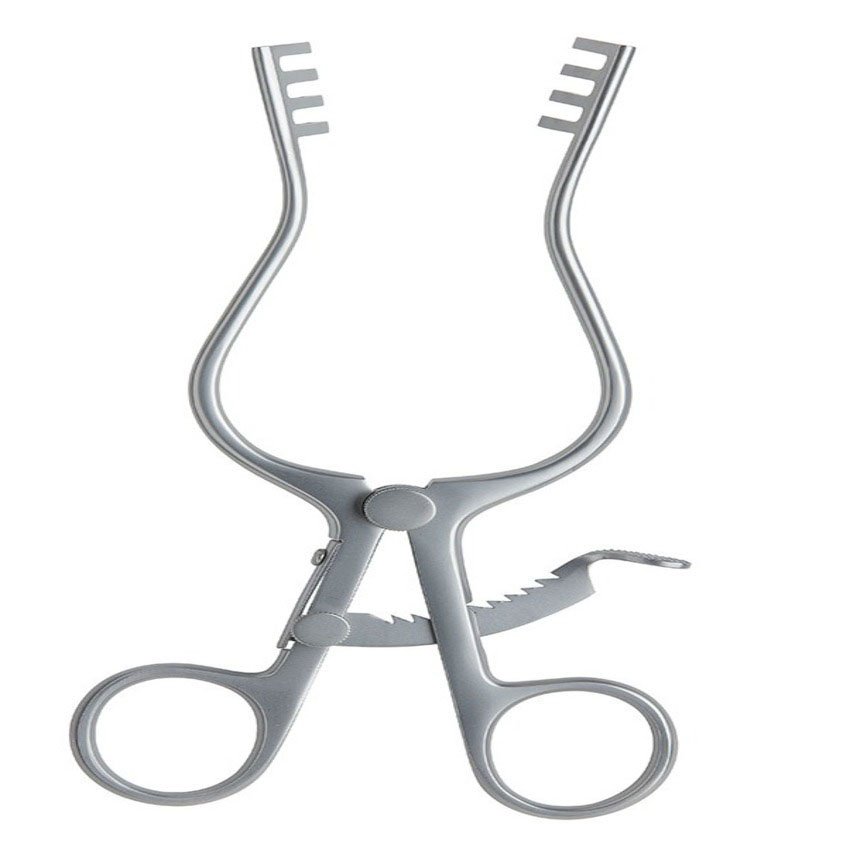 Dental Orthodontic Mouth Retractor with Silicone Pad Molt Gag Mouth Opener Stainless Steel Dental Implant Mouth Retractor Tool