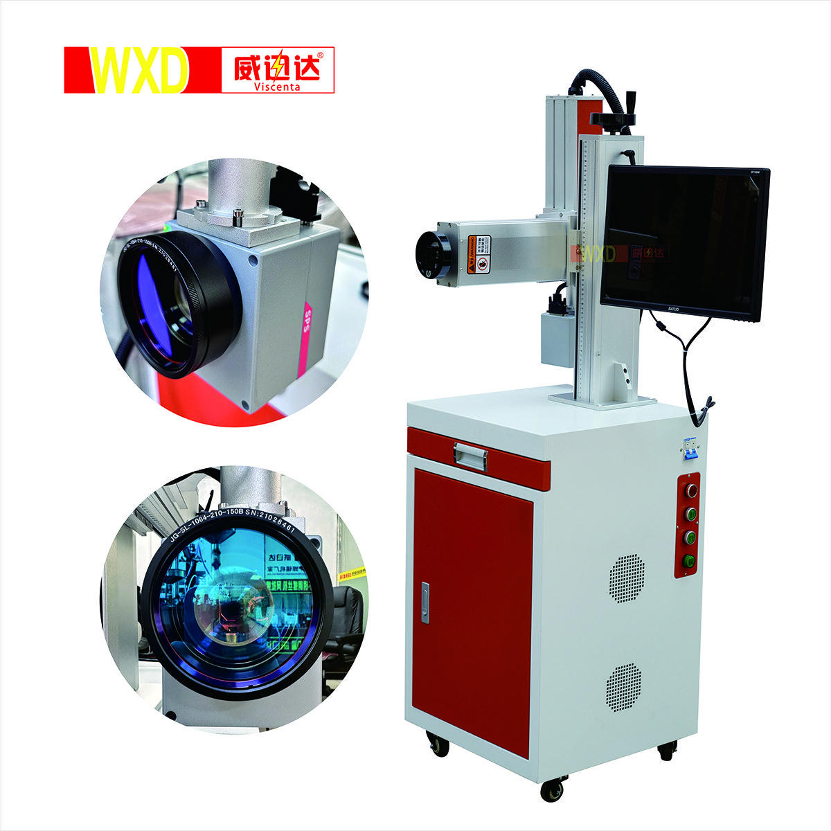 LED High quality 20 watt portable fiber laser logo printer coding equipment metal fiber laser marking machine for sale