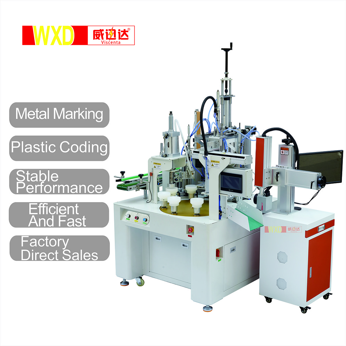 LED High quality 20 watt portable fiber laser logo printer coding equipment metal fiber laser marking machine for sale