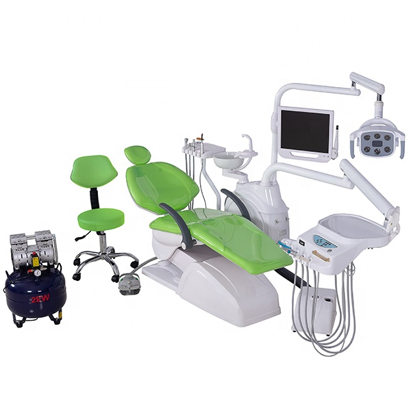 Low price CE certified dental chair dental treatment chair hospital equipment LED sensor light multi-function foot pedal