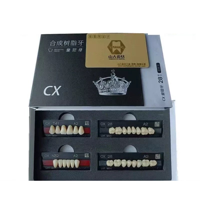 Hot sale dental acrylic resin health material dentures synthetic polymer false teeth
