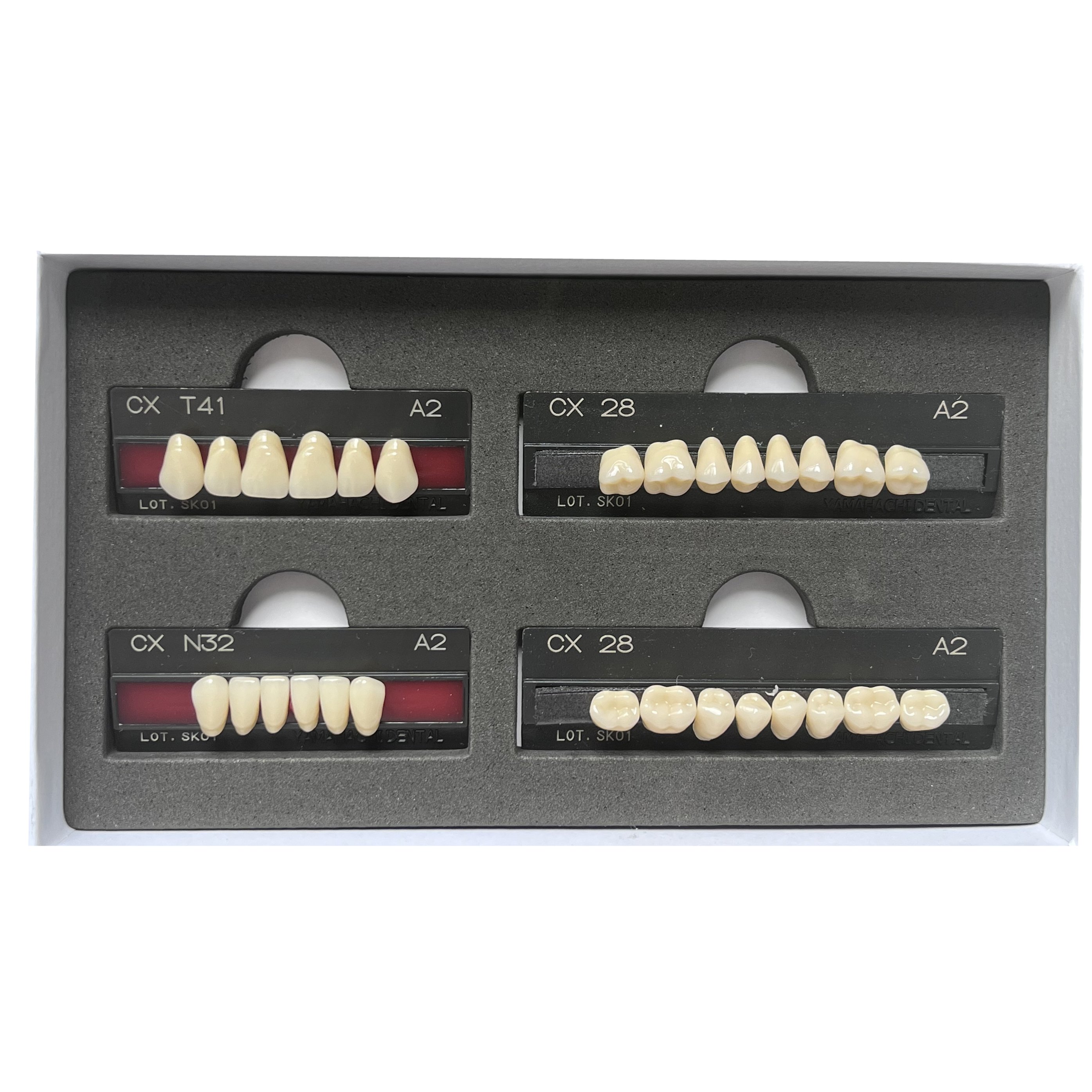 Hot sale dental acrylic resin health material dentures synthetic polymer false teeth