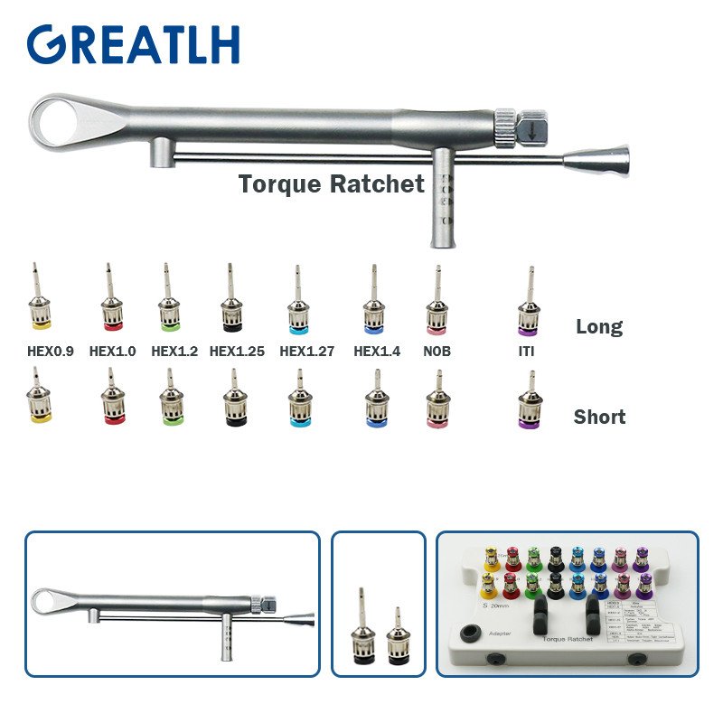 Hot Sale 16pcs Colorful Dental Implant Torque Wrench Dental Implant Surgical Kit For Dental Equipments