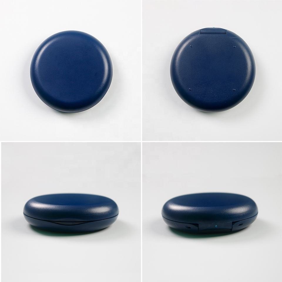 Magnetic Round Dental Orthodontic Retainer Aligner case with silicone pads