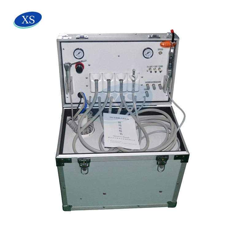 Dental teaching and training equipment to use portable dental unit chair for school