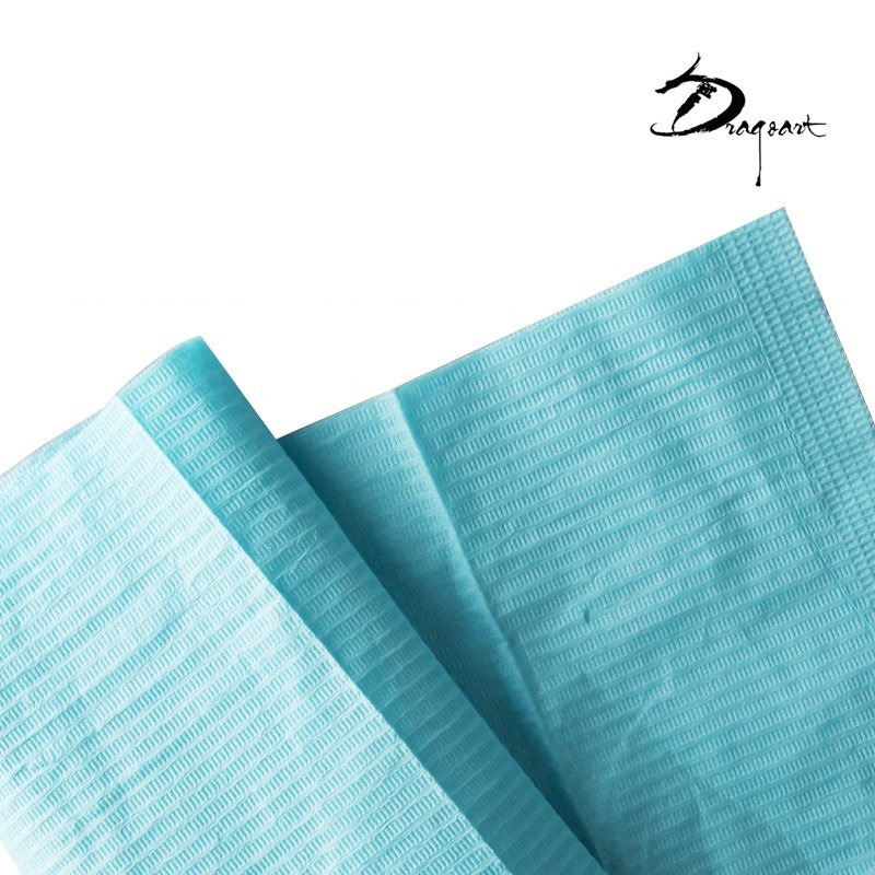 Disposable Intensification 32*45 Tattoo Clean Waterproof Medical Paper Dental Bib Black Tablecloths