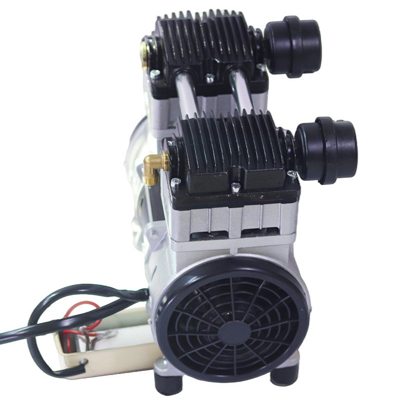 JD Silent 220v 2hp 1600w paint sprayer oilless dental industrial motor pump mini piston oil free air compressor head