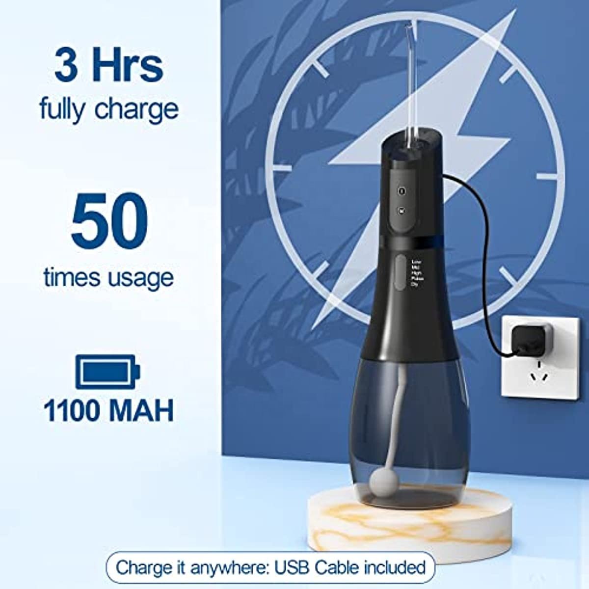 Electric Portable Water Flosser 300ML IPX7 Waterproof dental flosser teeth cleaning oral irrigation water flosser