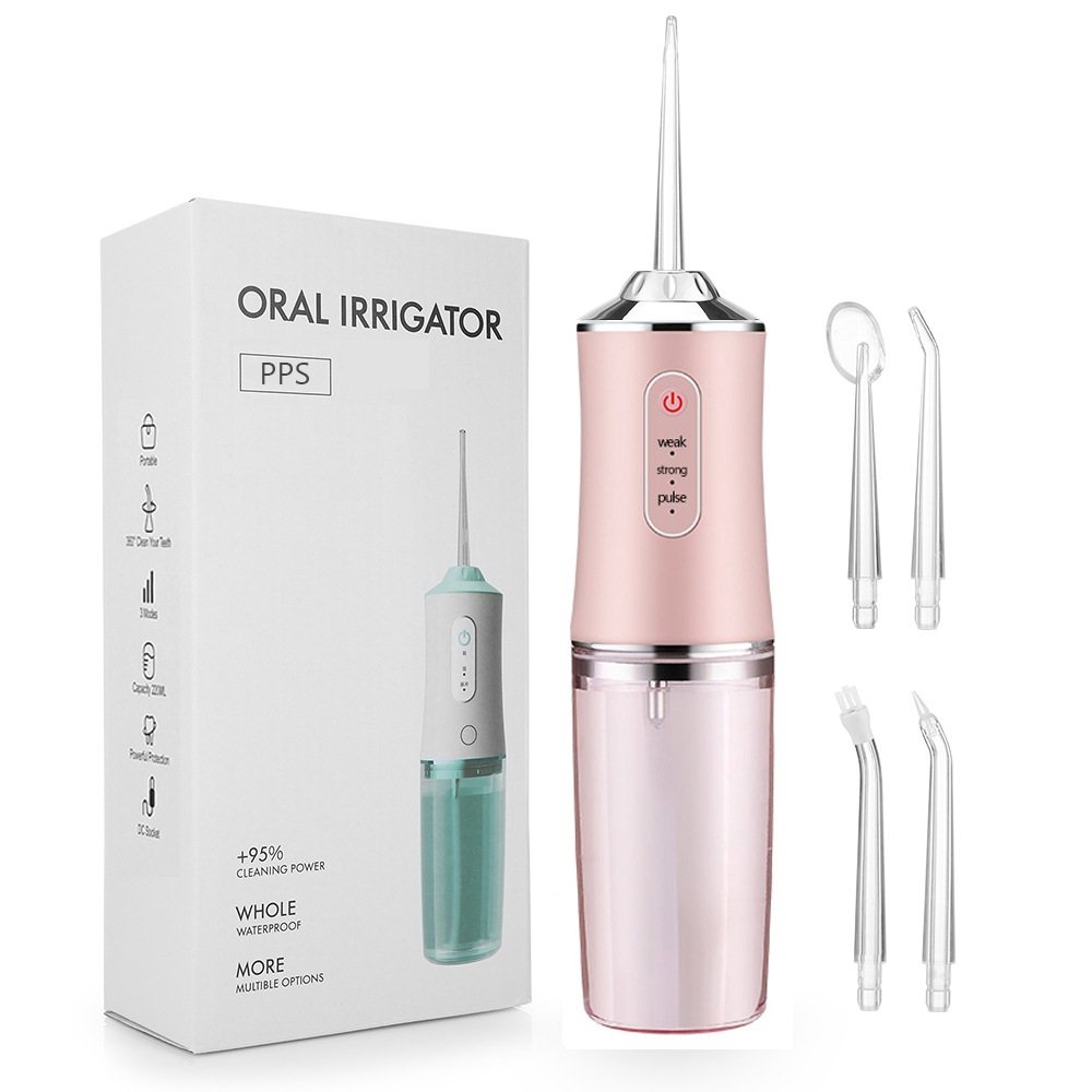 Portable Rechargeable Water Pick Teeth Cleaner 3 Modes Dental Teeth Irrigator Cordless Tooth Rotatable Usb Water Flosser