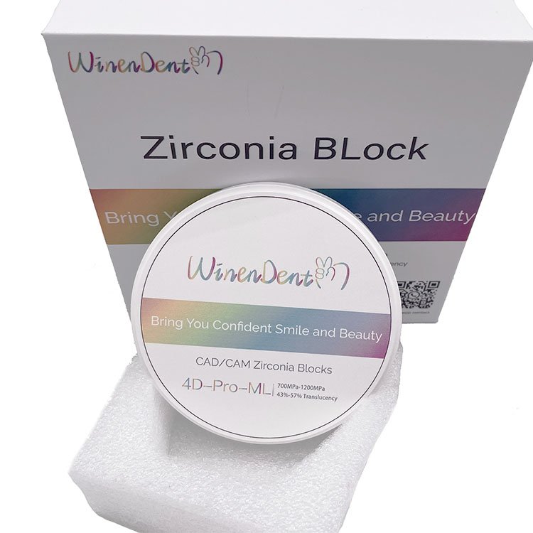 Factory Supply 4D-Pro-ML Multilayer 10mm Transparency Dental Zirconia Blocks Dental Lab Use